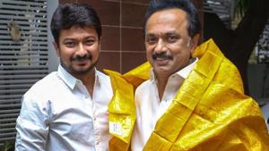 Udhayanidhi’s prospects for elevation in the party had brightened after the DMK-led alliance had bagged 37 of the 38 Lok Sabha seats in the state in the April-May general elections.(PTI) Udhayanidhi’s prospects for elevation in the party had brightened after the DMK-led alliance had bagged 37 of the 38 Lok Sabha seats in the state in the April-May general elections.(PTI)