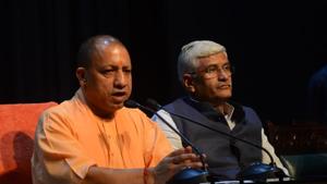 UP chief minister Yogi Adityanath with Union minsiter Gajendra Shekhawat, July 3, 2019.(HT Photo) UP chief minister Yogi Adityanath with Union minsiter Gajendra Shekhawat, July 3, 2019.(HT Photo)