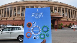 Economic Survey 2018-19 was tabled in Parliament by Minister for Finance and Corporate Affairs Nirmala Sitharaman. Economic Survey 2018-19 was tabled in Parliament by Minister for Finance and Corporate Affairs Nirmala Sitharaman.