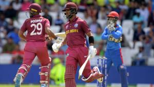 West Indies' Shai Hope runs between wickets during the 2019 Cricket World Cup group stage match.(AFP) West Indies' Shai Hope runs between wickets during the 2019 Cricket World Cup group stage match.(AFP)