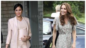 This combination photo shows Meghan, Duchess of Sussex , left, and Kate, Duchess of Cambridge. Meghan and Kate continue to be trendsetters and bloggers have made careers out of tracking who and what they wear.(AP) This combination photo shows Meghan, Duchess of Sussex , left, and Kate, Duchess of Cambridge. Meghan and Kate continue to be trendsetters and bloggers have made careers out of tracking who and what they wear.(AP)