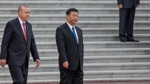 Turkish President Recep Tayyip Erdogan and China's President Xi Jinping attend a welcome ceremony at the Great Hall of the People in Beijing, China.(REUTERS) Turkish President Recep Tayyip Erdogan and China's President Xi Jinping attend a welcome ceremony at the Great Hall of the People in Beijing, China.(REUTERS)