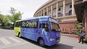 In her Budget speech, finance minister Nirmala Sitharaman said the government has moved the Goods and Services (GST) Tax council to lower the rate on electric vehicles from 12% to 5%.(HT Photo) In her Budget speech, finance minister Nirmala Sitharaman said the government has moved the Goods and Services (GST) Tax council to lower the rate on electric vehicles from 12% to 5%.(HT Photo)