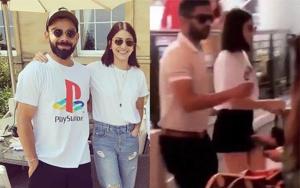 Virat Kohli and Anushka Sharma are enjoying the English summer.(Twitter) Virat Kohli and Anushka Sharma are enjoying the English summer.(Twitter)