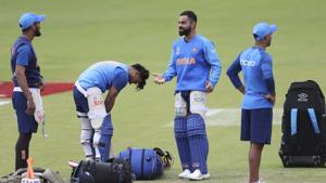 India's captain Virat Kohli during a training session.(AP) India's captain Virat Kohli during a training session.(AP)