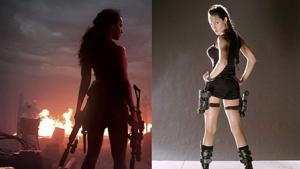 Kangana Ranaut in Dhaakad and Angelina Jolie in Lara Croft: Tomb Raider. Kangana Ranaut in Dhaakad and Angelina Jolie in Lara Croft: Tomb Raider.