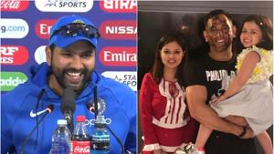 The best reaction came from India vice-captain Rohit Sharma, when he asked about Dhoni’s birthday plans(HT Collage) The best reaction came from India vice-captain Rohit Sharma, when he asked about Dhoni’s birthday plans(HT Collage)