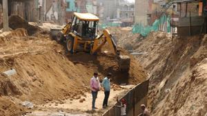 The Haryana Shahari Vikas Pradhikaran (HSVP) has said that the Badshahpur drain is now ready to receive the overflow of water from the entirety of Sohna Road and Dwarka Expressway after it functioned normally during the intense rain on Thursday. (Photo by Parveen Kumar/Hindustan Times) The Haryana Shahari Vikas Pradhikaran (HSVP) has said that the Badshahpur drain is now ready to receive the overflow of water from the entirety of Sohna Road and Dwarka Expressway after it functioned normally during the intense rain on Thursday. (Photo by Parveen Kumar/Hindustan Times)
