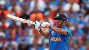 Cricket - ICC Cricket World Cup - Bangladesh v India - Edgbaston, Birmingham, Britain - July 2, 2019 India's MS Dhoni hits a shot from which he is caught out Action Images via Reuters/Andrew Boyers(Action Images via Reuters) Cricket - ICC Cricket World Cup - Bangladesh v India - Edgbaston, Birmingham, Britain - July 2, 2019 India's MS Dhoni hits a shot from which he is caught out Action Images via Reuters/Andrew Boyers(Action Images via Reuters)