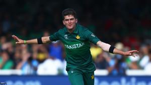 Shaheen Afridi of Pakistan celebrates after taking the wicket of Mahmudullah of Bangladesh, his fifth wicket during the Group Stage match of the ICC Cricket World Cup 2019 between Pakistan and Bangladesh at Lords on July 05, 2019 in London, England.(Getty Images) Shaheen Afridi of Pakistan celebrates after taking the wicket of Mahmudullah of Bangladesh, his fifth wicket during the Group Stage match of the ICC Cricket World Cup 2019 between Pakistan and Bangladesh at Lords on July 05, 2019 in London, England.(Getty Images)