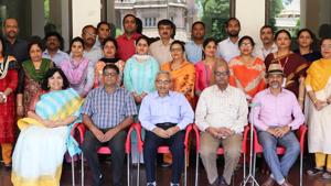 Jain Bharati Mrigavati Vidyalaya honoured teachers whose students got good results(HT PHOTO) Jain Bharati Mrigavati Vidyalaya honoured teachers whose students got good results(HT PHOTO)
