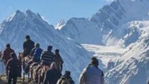 According to official data, 36,309 pilgrims have so far left Jammu for the 48-day-long pilgrimage since its commencement on June 30.(PTI) According to official data, 36,309 pilgrims have so far left Jammu for the 48-day-long pilgrimage since its commencement on June 30.(PTI)