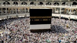 Delhi Police have set up a special control room at Terminal 3 of the Indira Gandhi International airport, where the arrangements for the Haj pilgrims have been made by the airport operator.(AP Photo) Delhi Police have set up a special control room at Terminal 3 of the Indira Gandhi International airport, where the arrangements for the Haj pilgrims have been made by the airport operator.(AP Photo)