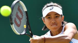 China's Shuai Zhang returns against Ukraine's Dayana Yastremska.(AFP) China's Shuai Zhang returns against Ukraine's Dayana Yastremska.(AFP)