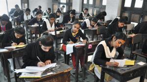 Deputy chief minister Dinesh Sharma, who is also UP’s secondary education minister, announced the examination schedule set to start from February 18, 2020 in Lucknow.(PTI file) Deputy chief minister Dinesh Sharma, who is also UP’s secondary education minister, announced the examination schedule set to start from February 18, 2020 in Lucknow.(PTI file)