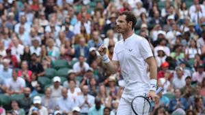 Tennis - Wimbledon - All England Lawn Tennis and Croquet Club, London, Britain - July 6, 2019 Britain's Andy Murray celebrates during his first round mixed doubles match with Serena Williams of the U.S. against Chile's Alexa Guarachi and Germany's Andreas Mies REUTERS/Carl Recine(REUTERS) Tennis - Wimbledon - All England Lawn Tennis and Croquet Club, London, Britain - July 6, 2019 Britain's Andy Murray celebrates during his first round mixed doubles match with Serena Williams of the U.S. against Chile's Alexa Guarachi and Germany's Andreas Mies REUTERS/Carl Recine(REUTERS)
