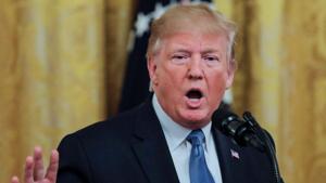 U.S. President Donald Trump during a speech in the East Room of the White House in Washington, U.S., July 8, 2019. (REUTERS/Carlos Barria)(REUTERS) U.S. President Donald Trump during a speech in the East Room of the White House in Washington, U.S., July 8, 2019. (REUTERS/Carlos Barria)(REUTERS)