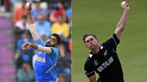India vs New Zealand, semi-finals: Jasprit Bumrah, Trent Boult(AFP) India vs New Zealand, semi-finals: Jasprit Bumrah, Trent Boult(AFP)