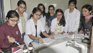 Students in a laboratory at GADVASU in Ludhiana(HT File) Students in a laboratory at GADVASU in Ludhiana(HT File)