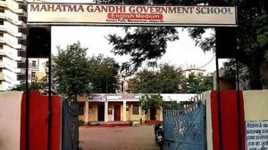 A Mahatma Gandhi government English medium school has been established in each of the 33 districts in the state.(HT Photo) A Mahatma Gandhi government English medium school has been established in each of the 33 districts in the state.(HT Photo)