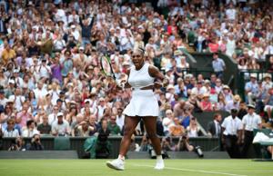 Serena Williams celebrates after winning her quarter-final match against Alison Riske of the U.S.(REUTERS) Serena Williams celebrates after winning her quarter-final match against Alison Riske of the U.S.(REUTERS)