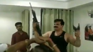 After suspended Uttarakhand BJP MLA Pranav Champion was seen in a video dancing to Bollywood tunes while brandishing guns in both his hands and his mouth, the lawmaker said he was being needlessly targeted by media. (Screengrab of video tweeted by ANI) After suspended Uttarakhand BJP MLA Pranav Champion was seen in a video dancing to Bollywood tunes while brandishing guns in both his hands and his mouth, the lawmaker said he was being needlessly targeted by media. (Screengrab of video tweeted by ANI)
