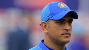 India's Mahendra Singh Dhoni reacts at the end of play.(AFP) India's Mahendra Singh Dhoni reacts at the end of play.(AFP)