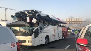 Twelve Indians were among the 17 people killed in the horrific bus accident on Jun 7 when the bus, coming from Oman, wrongly entered a road not designated for buses and crashed into a height barrier(Dubai Police) Twelve Indians were among the 17 people killed in the horrific bus accident on Jun 7 when the bus, coming from Oman, wrongly entered a road not designated for buses and crashed into a height barrier(Dubai Police)