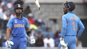 India's captain Virat Kohli, left, throws his bat in frustration after being dismissed by New Zealand's Trent Boult.(AP) India's captain Virat Kohli, left, throws his bat in frustration after being dismissed by New Zealand's Trent Boult.(AP)