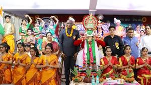 Lovely Public School students presented yoga and dances(HT) Lovely Public School students presented yoga and dances(HT)