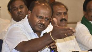Karnataka Chief Minister HD Kumaraswamy on Thursday rejected the opposition BJP’s demand for him to quit.(PTI File Photo) Karnataka Chief Minister HD Kumaraswamy on Thursday rejected the opposition BJP’s demand for him to quit.(PTI File Photo)