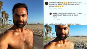 Abhay Deol shares reactions of fans on his old shirtless picture on Instagram.(Instagram) Abhay Deol shares reactions of fans on his old shirtless picture on Instagram.(Instagram)