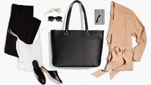 New York-based Lo & Sons specializes in a two-in-one tote called the Seville ($428), which has an interchangeable shell design to transform it into a travel bag.(loandsons/Instagram) New York-based Lo & Sons specializes in a two-in-one tote called the Seville ($428), which has an interchangeable shell design to transform it into a travel bag.(loandsons/Instagram)