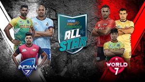 All-Star kabaddi match will India 7 take on World 7 at the Gachibowli Stadium in Hyderabad.(Pro Kabaddi League) All-Star kabaddi match will India 7 take on World 7 at the Gachibowli Stadium in Hyderabad.(Pro Kabaddi League)