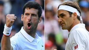 Novak Djokovic and Roger Federer (R).(AFP) Novak Djokovic and Roger Federer (R).(AFP)