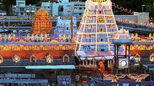 The Tirumala Tirupati Devasthanams, which manages the country’s richest temple of Lord Venkateshwara on the Tirumala hills of Andhra Pradesh’s Chittoor district, is contemplating scrapping of VIP break darshans of the deity.(PTI Photo) The Tirumala Tirupati Devasthanams, which manages the country’s richest temple of Lord Venkateshwara on the Tirumala hills of Andhra Pradesh’s Chittoor district, is contemplating scrapping of VIP break darshans of the deity.(PTI Photo)