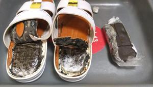 Central Industrial Security Force personnel on Friday apprehended from the Kannur International airport here a Doha-bound passenger who was allegedly carrying hashish estimated to be worth Rs seven lakh.(ANI/Twitter) Central Industrial Security Force personnel on Friday apprehended from the Kannur International airport here a Doha-bound passenger who was allegedly carrying hashish estimated to be worth Rs seven lakh.(ANI/Twitter)