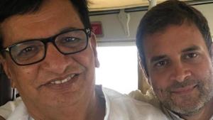 Balasaheb Thorat with Congress Rahul Gandhi(Photo @bb_thorat) Balasaheb Thorat with Congress Rahul Gandhi(Photo @bb_thorat)