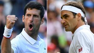 Novak Djokovic and Roger Federer.(AFP)