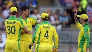 Australia's Mitchell Starc (C) was the leading wicket-taker of the tournament.(AFP) Australia's Mitchell Starc (C) was the leading wicket-taker of the tournament.(AFP)