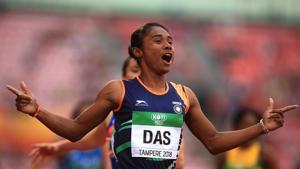 File image of Hima Das(Getty Images for IAAF) File image of Hima Das(Getty Images for IAAF)