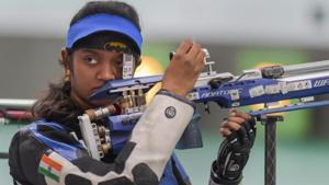 A file photo of Indian shooter Valarivan Elavenil.(PTI) A file photo of Indian shooter Valarivan Elavenil.(PTI)