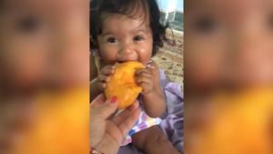 A Twitter user shared the beautiful moment her niece tried the fruit and it has since gone viral all over social media.(Twitter/@ReeseTrece) A Twitter user shared the beautiful moment her niece tried the fruit and it has since gone viral all over social media.(Twitter/@ReeseTrece)