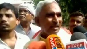 BJP MLA from Ballia, Surendra Singh.(Photo: Twitter/ANI) BJP MLA from Ballia, Surendra Singh.(Photo: Twitter/ANI)