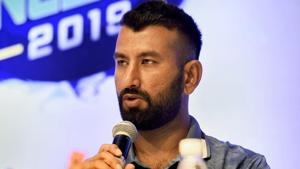 Cheteshwar Pujara at the Indian Oil Conclave 2019 in New Delhi.(PTI) Cheteshwar Pujara at the Indian Oil Conclave 2019 in New Delhi.(PTI)