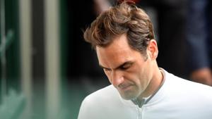 Roger Federer looks dejected after losing the final against Novak Djokovic.(REUTERS) Roger Federer looks dejected after losing the final against Novak Djokovic.(REUTERS)