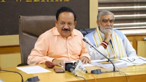 Dr Vardhan, who faced a doctors’ strike within days of taking charge, said doctors work under stressful conditions. (Photo @drharshvardhan) Dr Vardhan, who faced a doctors’ strike within days of taking charge, said doctors work under stressful conditions. (Photo @drharshvardhan)