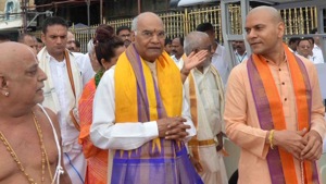 When the government named President Kovind’s three top aides in July 2017, it had made it clear that the appointments were being made for an initial term of two years. (Photo @rashtrapatibhvn) When the government named President Kovind’s three top aides in July 2017, it had made it clear that the appointments were being made for an initial term of two years. (Photo @rashtrapatibhvn)