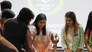Premlata Garg, principal, DAV Public School, Sreshtha Vihar, was the guest of honour(HT) Premlata Garg, principal, DAV Public School, Sreshtha Vihar, was the guest of honour(HT)