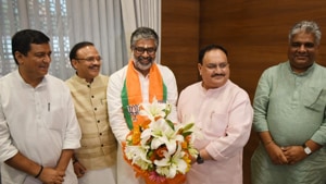 Neeraj shekhar, Smajwadi party leader joins BJP in presence of JP Nadda, working president BJP at BJP Headquarters in New Delhi on JUly 16, 2019. (Sanchit Khanna/HT Photo) Neeraj shekhar, Smajwadi party leader joins BJP in presence of JP Nadda, working president BJP at BJP Headquarters in New Delhi on JUly 16, 2019. (Sanchit Khanna/HT Photo)